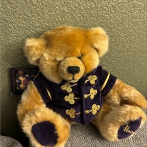 Harrods Plush Bear with Purple Jacket
